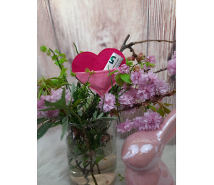 Stickdatei ITH - Blumenstecker Herz mit Fach